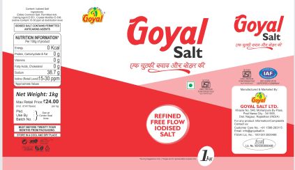 Goyal Salt Ek Chutki Swad Or Sehat Ki Device mark 6085241 Trademark