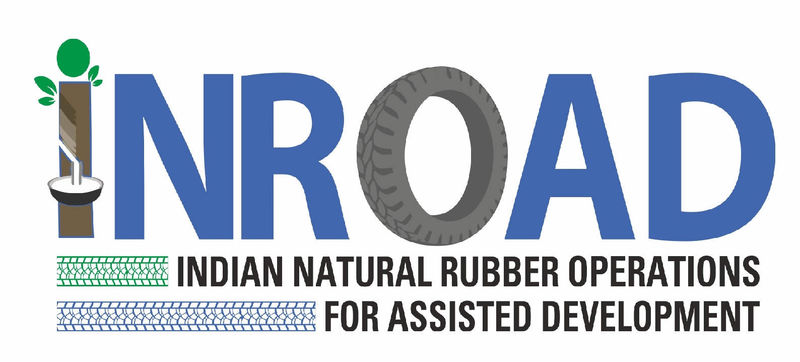 Inroad Indian Natural Rubber Operations For Assisted Development Imageof Leaf Rubber Bowl Tyre Greenblackbluebrown Color Device mark 6102200 Trademark