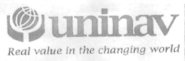 Uninav Real Value In The Changing World (label) Device mark 2286656 Trademark