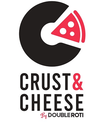 Crust & Cheese By Double Roti Sphere Device Logo In Black And Red Colour Device mark 6115274 Trademark