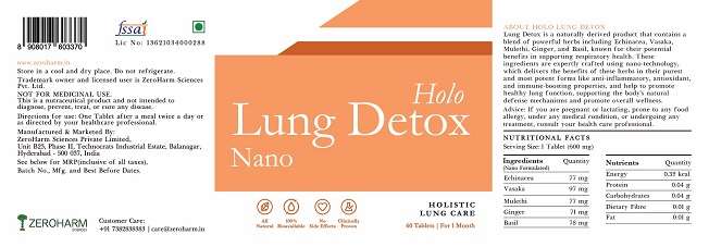 Holo Lung Detox (label) Device mark 6117878 Trademark