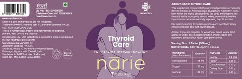 Narie Thyroid Care (label) Device mark 6117827 Trademark