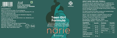 Narie Teen Girl Formula (label) Device mark 6117828 Trademark