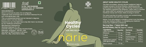 Narie Healthy Cycles (label) Device mark 6117831 Trademark
