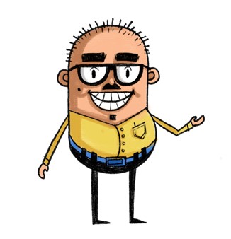 Device Of Cartoon Caricature Of Man Device mark 6121242 Trademark