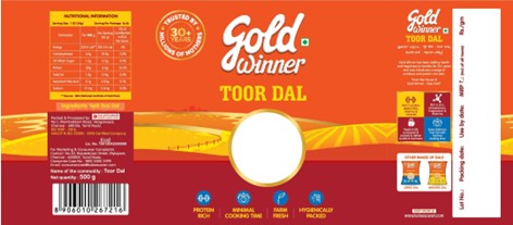 Gold Winner Toor Dal Device mark 6131697 Trademark