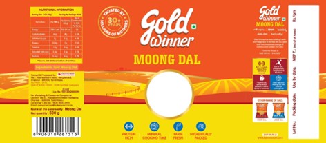 Gold Winner Moong Dal Device mark 6131700 Trademark