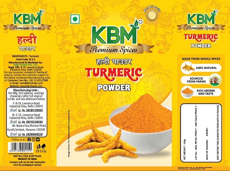 Kbm Premium Spices Turmeric Powder Device mark 6131361 Trademark