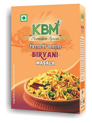Kbm Premium Spices Biryani Masala Device mark 6131358 Trademark