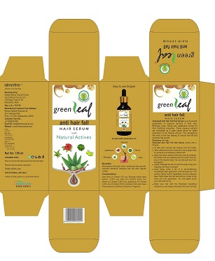Greenleaf Anti Hair Fall Hair Serum Device mark 6139561 Trademark