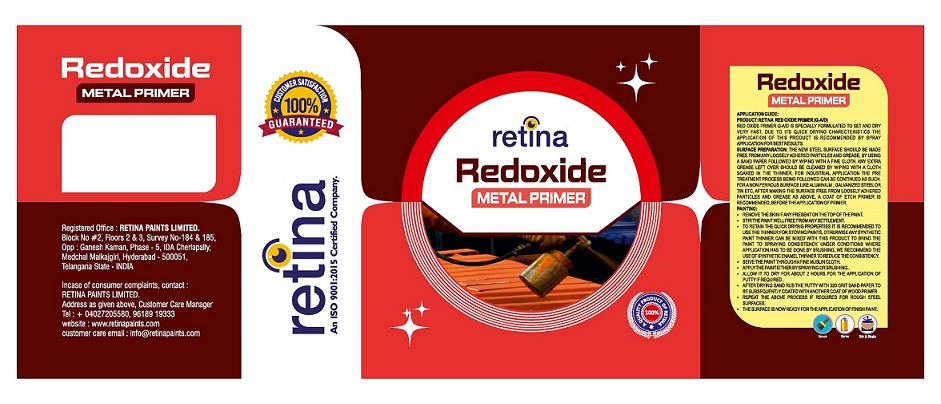 Retina Redoxide Metal Primer Device mark 6140165 Trademark