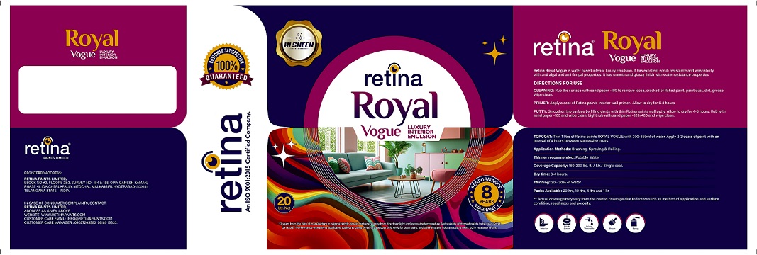 Retina Royal Vogue Device mark 6140160 Trademark