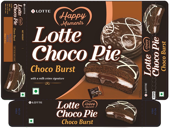 Lotte Choco Pie Choco Burst Label Device mark 6142533 Trademark