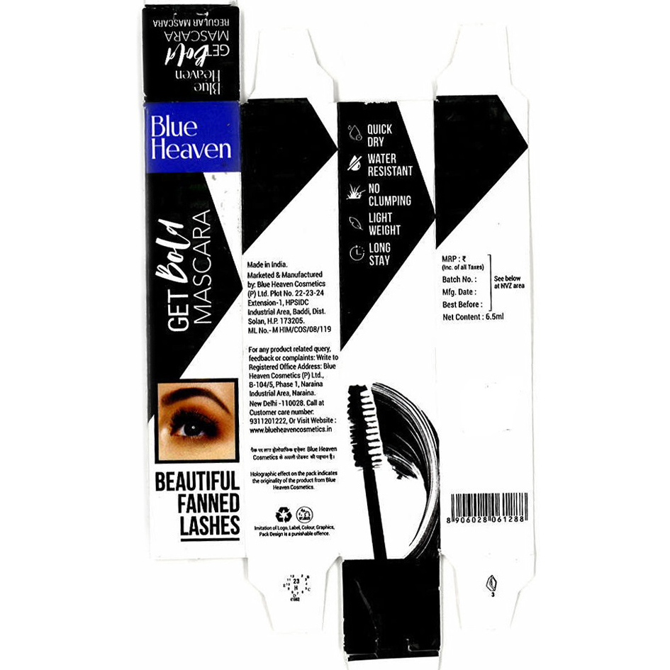 Blue Heaven Get Bold Maskara Device mark 6151130 Trademark