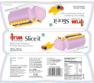 Arun Icecreams Slice It Blackcurrant, Strawberry & Mango Flavored Ice Cream Device mark 6163296 Trademark