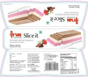 Arun Icecreams Slice It Chocolate, Vanilla & Strawberry Flavored Ice Cream Device mark 6163295 Trademark