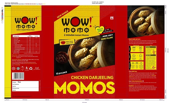 Wow Momo Chicken Darjeeling Momos Device mark 6171716 Trademark