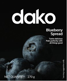 Dako Blueberry Spread Tastes Delicious Pairs Perfectly With All Things Good Device mark 6175928 Trademark
