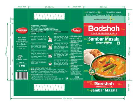 Badshah Sambar Masala Device mark 6179470 Trademark