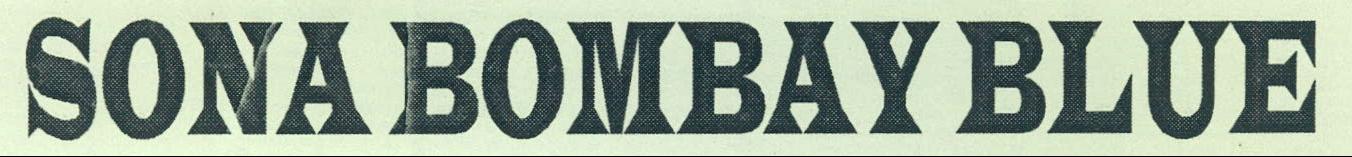 Sona Bombay Blue Device mark 2162825 Trademark