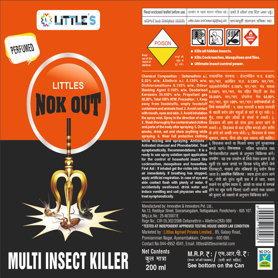 Littles Nok Out (label) Device mark 6204273 Trademark