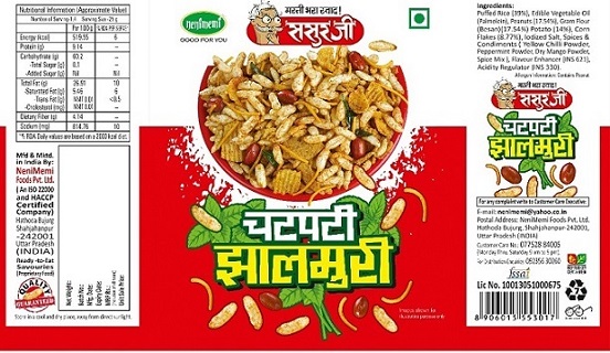 Nenimemi Sasur Ji Chatpati Jhalmuri Device mark 6211083 Trademark