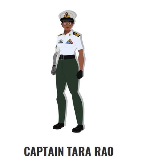 Device Of Animated Character Captain Tara Rao Device mark 6218027 Trademark