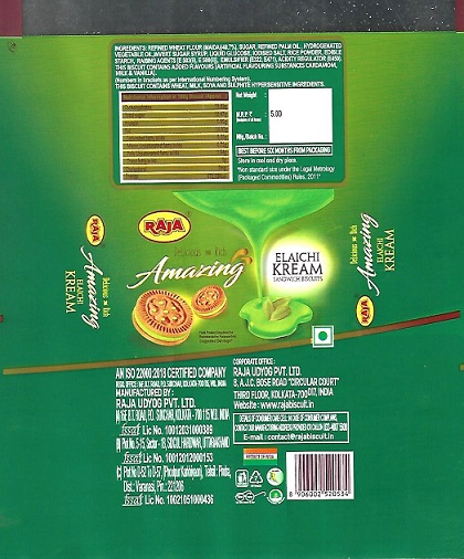 Raja Amazing Elaichi Kream Device mark 6214128 Trademark