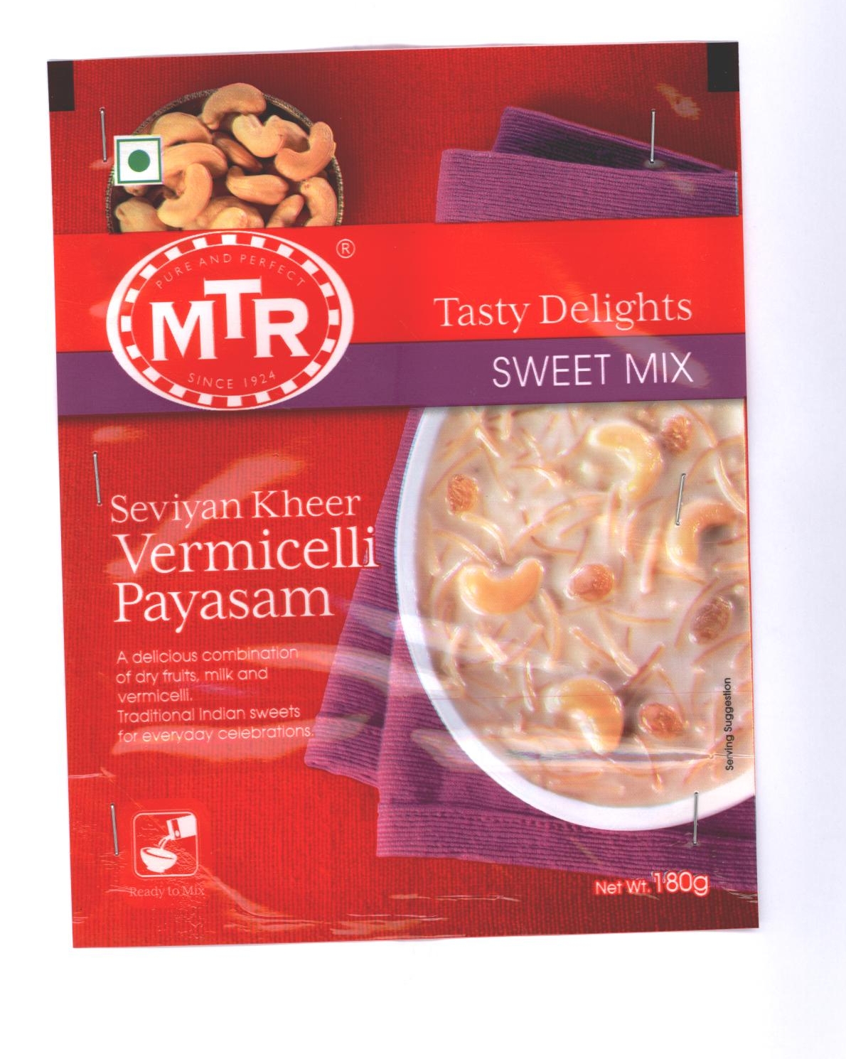 Mtr Tasty Delights Sweet Mix Seviyan Kheer Vermicelli Payasam Device mark 2321120 Trademark