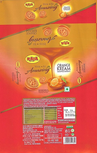 Raja Amazing Orange Kream Device mark 6214125 Trademark