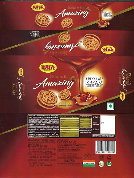 Raja Amazing Chocolate Kream Device mark 6214127 Trademark