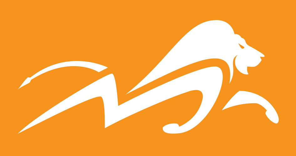 Stylish M (applicant Name 1stletter) Coupled With Proud Lion Walking With Arrow As Its Tail Sketched On Orangebackground Device mark 6230561 Trademark