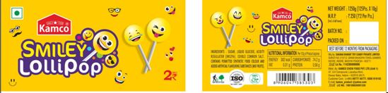 Kamco Smiley Lollipop Device mark 6245097 Trademark