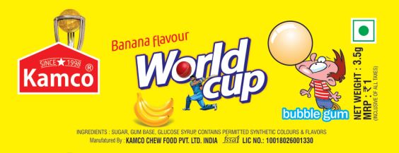 Kamco World Cup Banana Flavour Device mark 6245093 Trademark