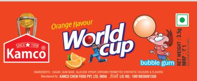 Kamco World Cup Orange Flavour Device mark 6245094 Trademark