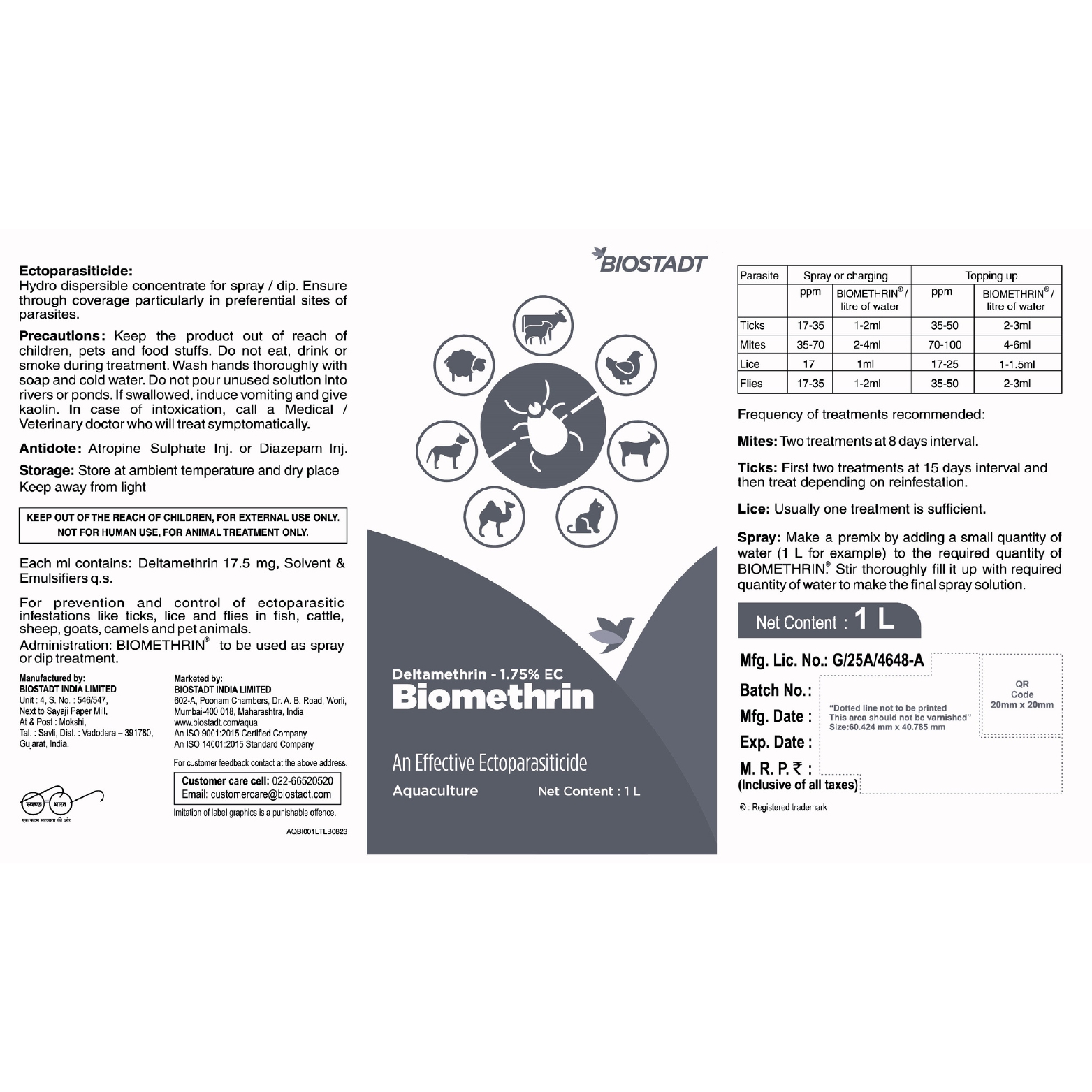 Biomethrin (label) Device mark 6257372 Trademark