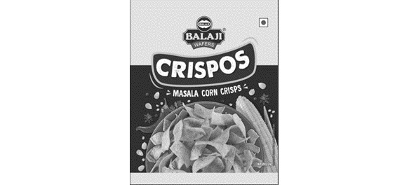 Balaji Wafers Crispos Masala Corn Chips (device) Device mark 6268385 Trademark