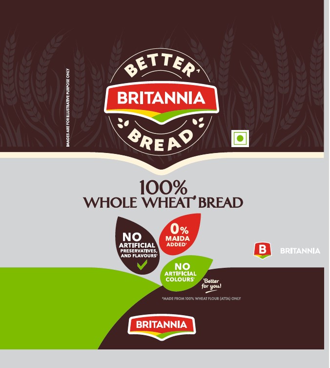 Britannia Better Bread 100% Whole Wheat Bread Device mark 6291033 Trademark