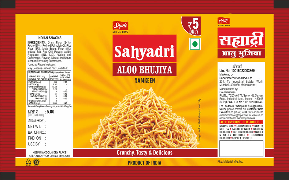 Sahyadri Aloo Bhujiya Device mark 6326503 Trademark