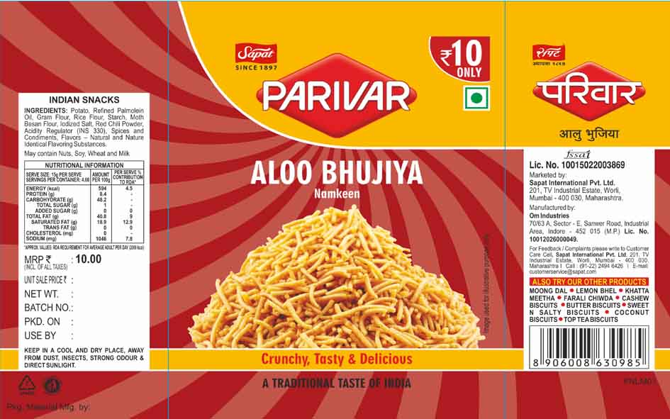 Parivar Aloo Bhujiya Device mark 6324222 Trademark