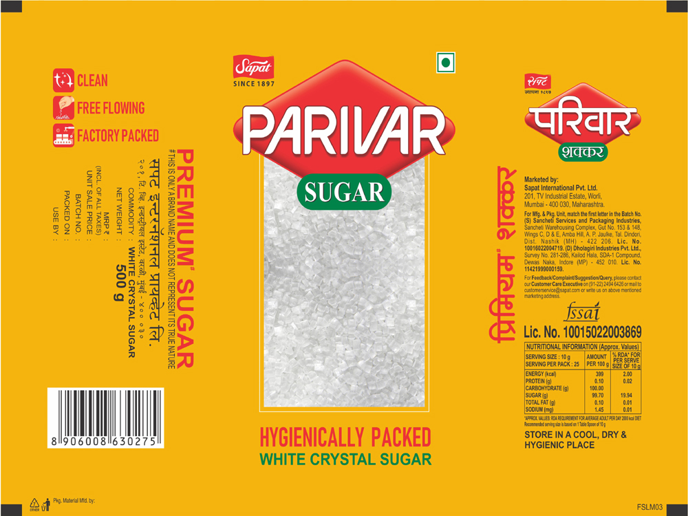 Parivar Sugar Device mark 6324467 Trademark