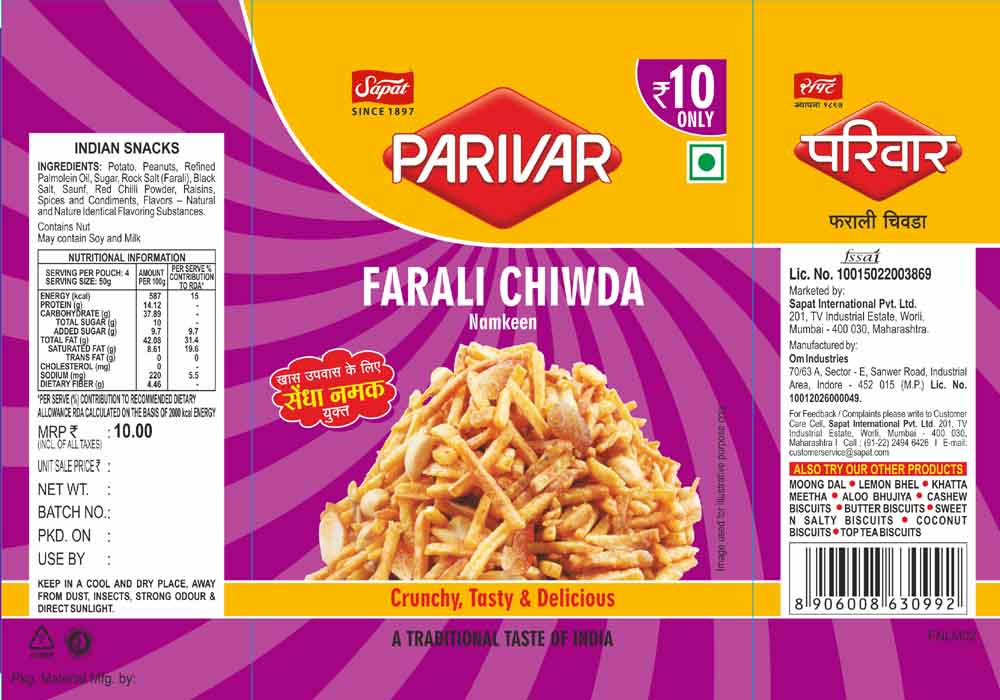 Parivar Farali Chiwda Device mark 6325324 Trademark