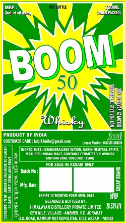 Boom50 Whisky (label) Device mark 6335700 Trademark