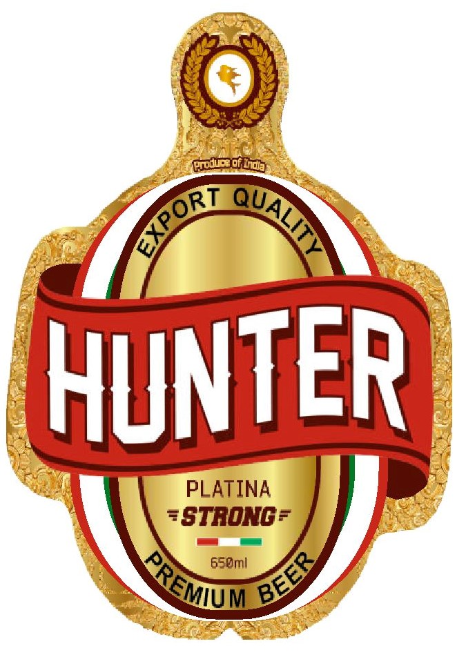Hunter Platina Strong Premium Beer Device mark 6337393 Trademark