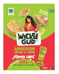 Wicked Gud Amreekan Cream & Onion Popped Chips Device mark 6344399 Trademark