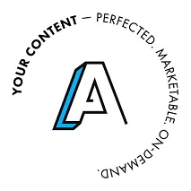 A Your Content-perfected. Marketing. On- Demand With A Sleek And Modern Representation Of The Letter "a" Device mark 6359403 Trademark