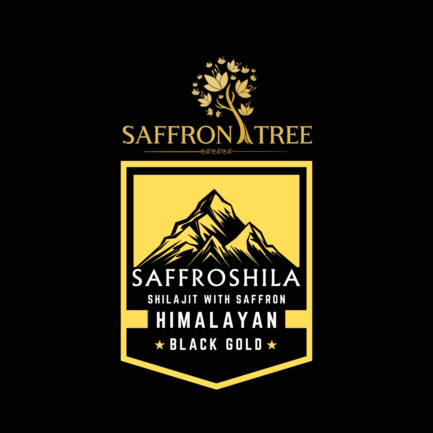 Saffron Tree Saffroshila Shilajit With Saffron Himalaya Black Gold Device mark 6372472 Trademark