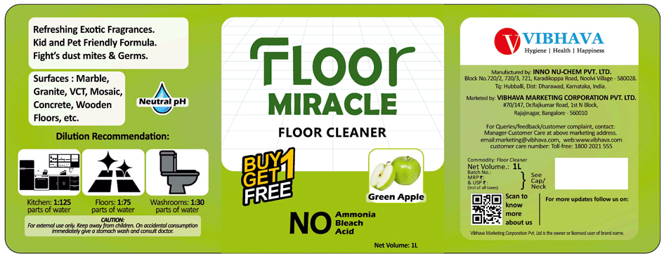 Floor Miracle Green Apple Device mark 6386053 Trademark
