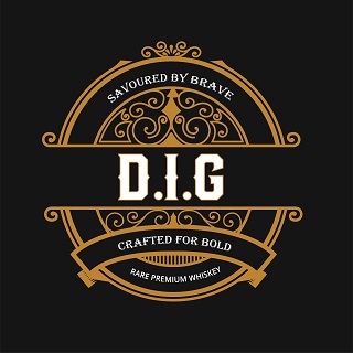 D.i.g Rare Premium Whiskey - Savoured By Brave, Crafted For Bold Device mark 6387907 Trademark