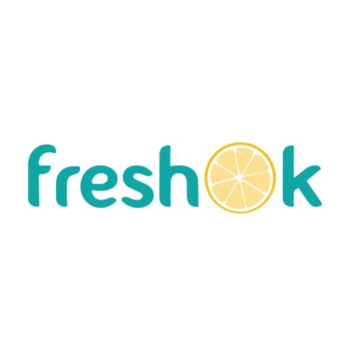 Creatively Written 'fresh' With Half Cut Orange Resembling 'o' And A 'k' Device mark 6395096 Trademark
